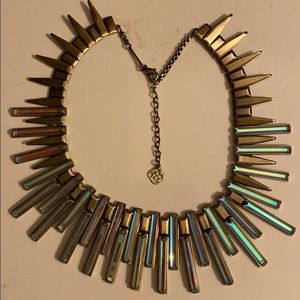 Kendra Scott antique brass Kaplan dichroic glass